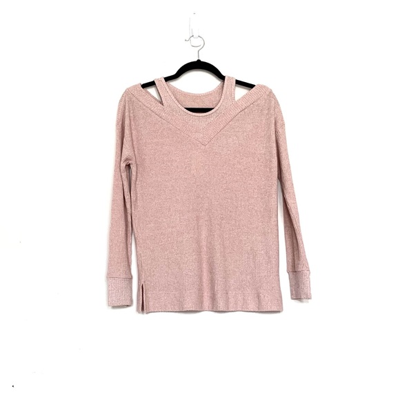 NWT Anthropologie Pink Ribbed Knit Sweater Top - Picture 4 of 7
